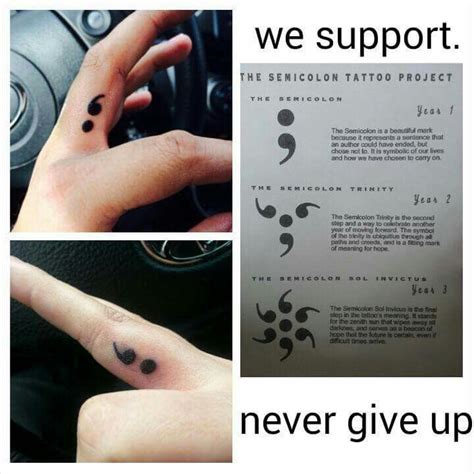 3d Semicolon Tattoo