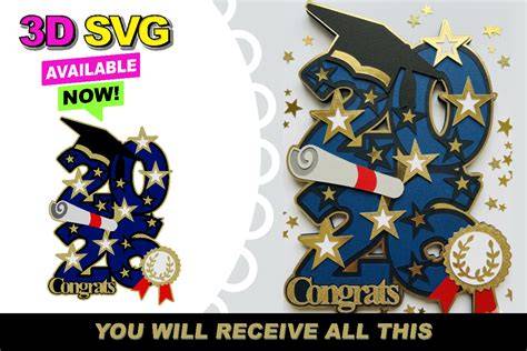 Engraved in Memories: Celebrate Your Achievements with Stunning 3D SVG Graduation Creations