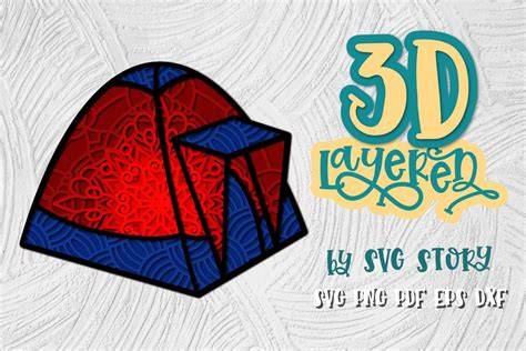 Unleash Creativity with Stunning 3D Tent SVG - FREE for your Emotional Journey!