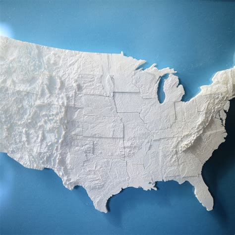 3D Topographical Map Of Us 3D File