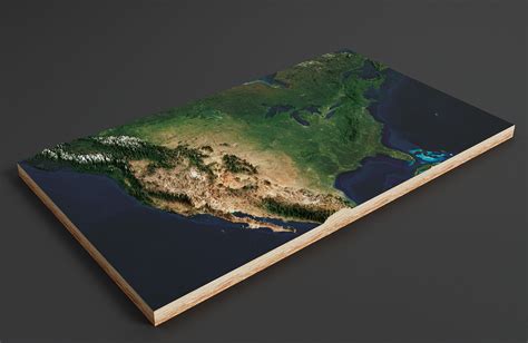 United States Geophysical Three Dimensional 3D Raised Relief Map