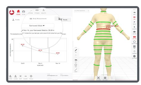 3d body visualizer with measurements