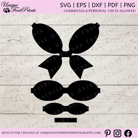 SVG 3D Christmas Gift Bow Template 3d Bow Svg INSTANT Etsy Ireland