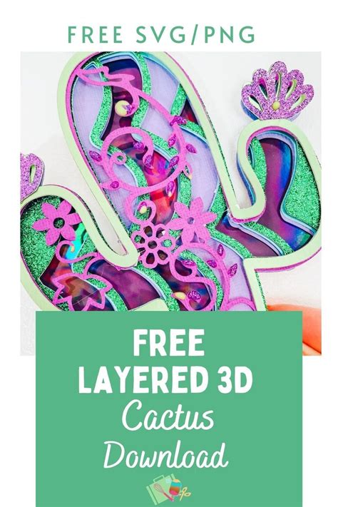 Cactus Multilayer 3D SVG/ Cactus 3D Mandala/ Cactus Paper Cut/ Etsy
