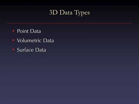 3d data types