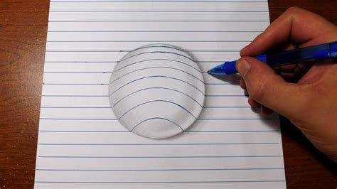 3D Drawings With Lined Paper