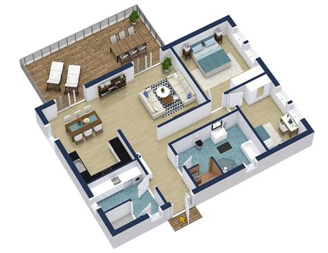 3D Floor Plan House