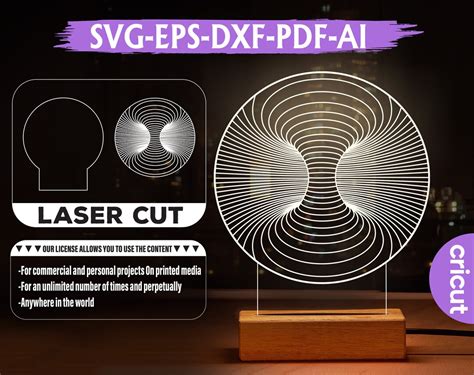 Free Svg 3D Illusion Lamp 3D illusion led lamp aaa free vector