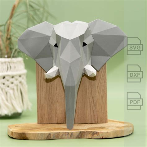 Cat Papercraft 3D SVG DXF Pdf DIY low poly paper crafts decor Etsy