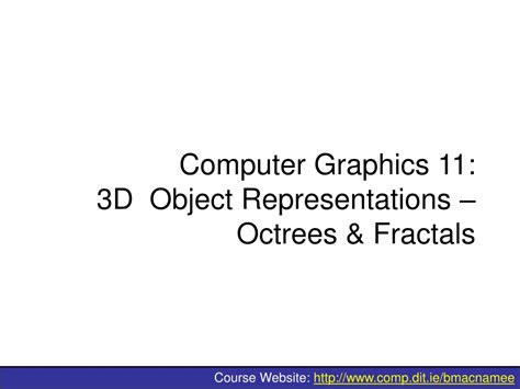 3d object representation in computer graphics ppt
