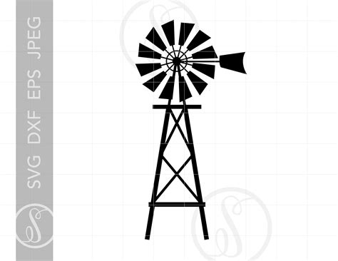 Windmill Svg Farmhouse Windmill Svg Lets Stay Home Windmill Etsy