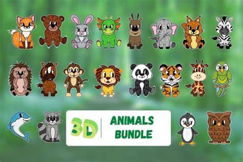 Download 3d-animals-svg-bundle SVG