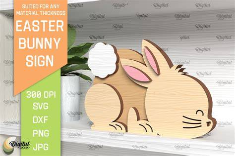 Download 3d-easter-bunny-layered-easter-bunny SVG