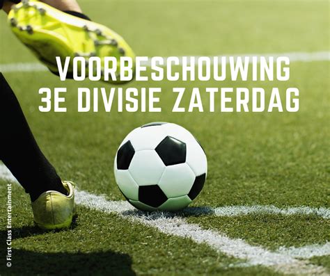 3e divisie zaterdag stand