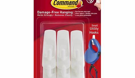 3M Command Medium Wire Hooks White Plastic with Metal Wire