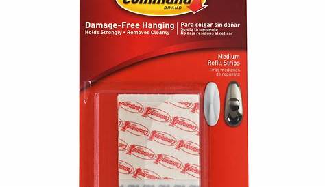 3m Command Adhesive Strips 17021p Medium Refill Mounting Strip