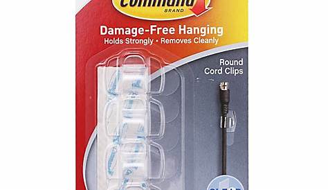 3M Command Small Plastic Cord Clips 3/4 in. L 8 pk Ace