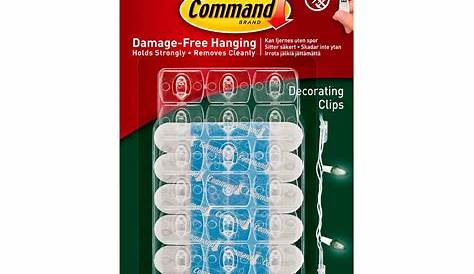 3m Command Decorating Clips Clear 20 Pack Woolworths