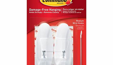 Two 3m Command Hooks With 4x Adhesive Strips Command Hooks Adhesive Wall Hooks Command Strips