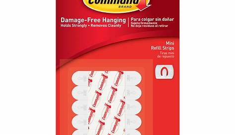 3M Command Small Foam Adhesive Strips 11/8 in. L 16 pk