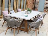 3m Reclaimed Teak Cross Leg Outdoor Dining Table with 10 Donna
