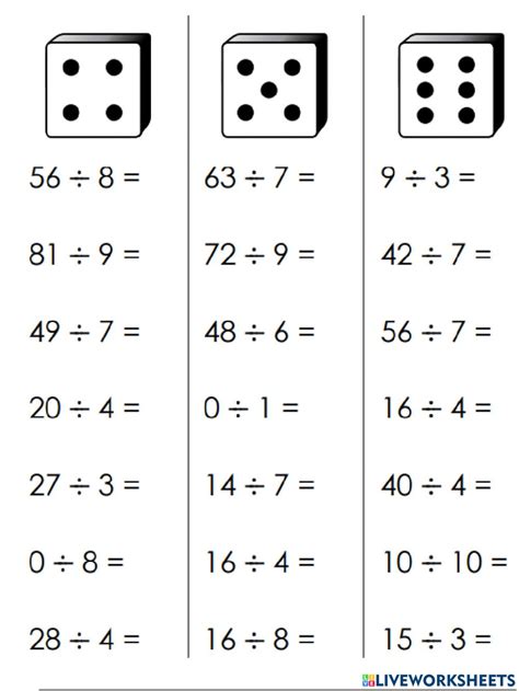 3rd Grade Math Worksheets Multiplication And Division