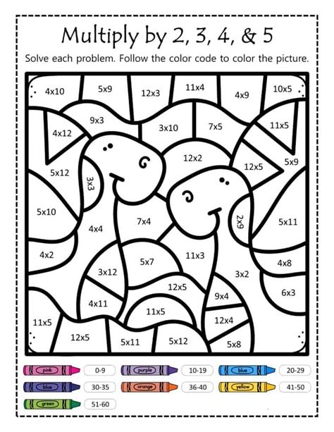 3rd Grade Multiplication Coloring Worksheets Grade 3
