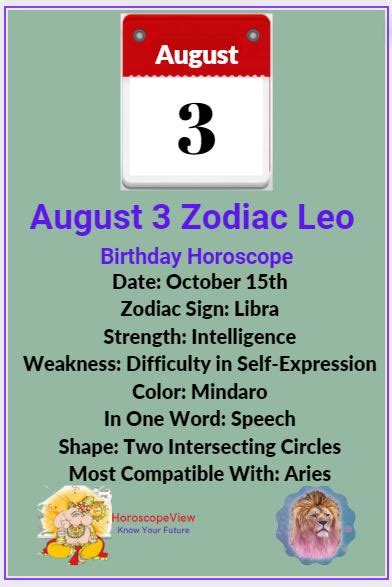3rd August Horoscope