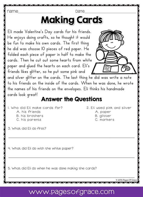 3rd grade short reading comprehension passages with questions and answers pdf