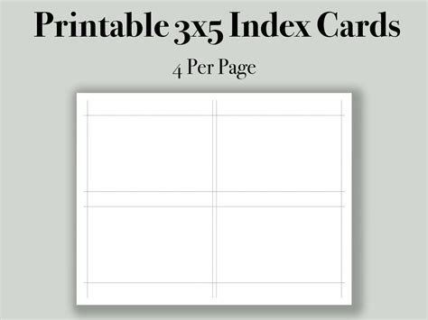 3x5 Note Card Template