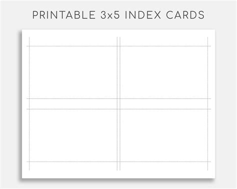 3x5 Index Card Template For Word
