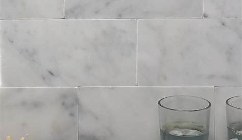 Carrara Pietra Marble Honed 3x6" Subway Floor and Wall Tile