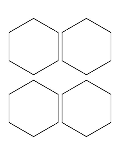 4 Inch Hexagon Template Printable