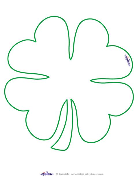 4 Leaf Clover Cut Out Template