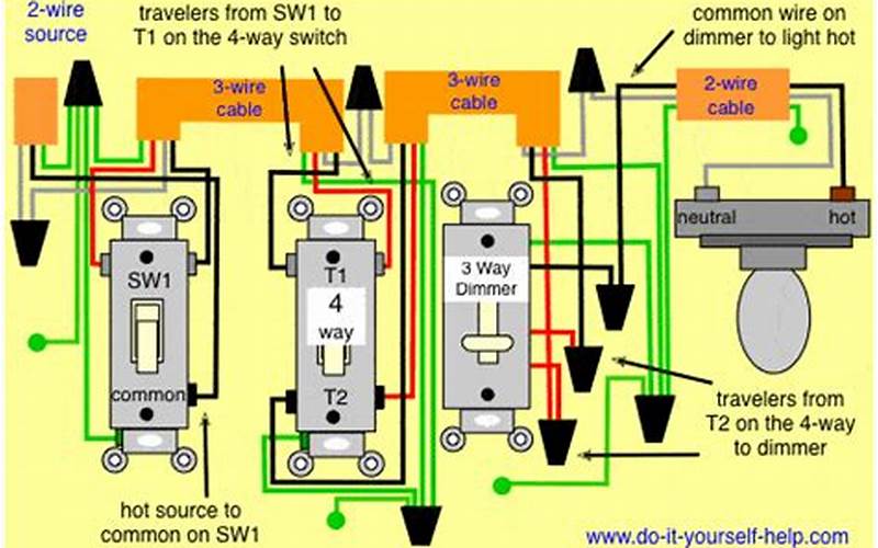 4 Way Dimmer Switch Wiring Diagram