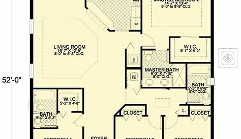 4 Bedroom House Plans Pdf Free Download 60x30 3Bath 1,800 Sq Ft PDF