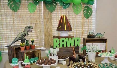 4 Year Old Boy Dinosaur Birthday Party Ideas 3rex Three Rex Backdrop