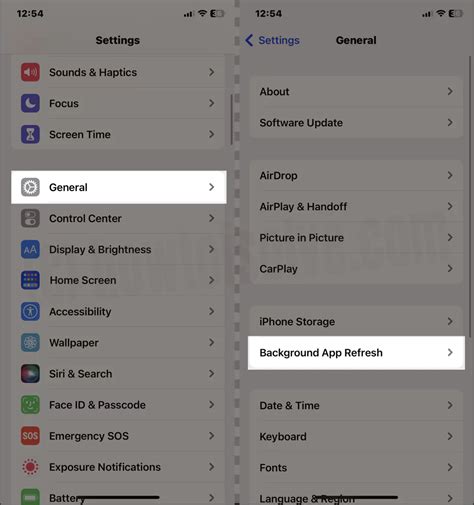 4 . deform Off Background App Refresh