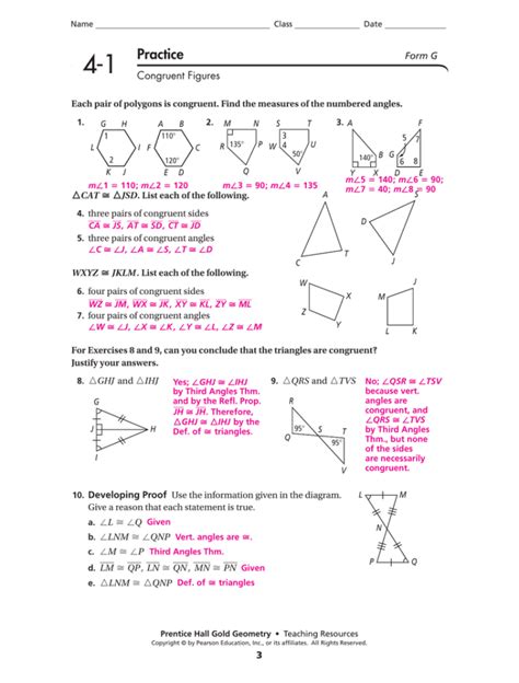4 3 Practice Congruent Triangles Worksheet Answers — db-excel.com