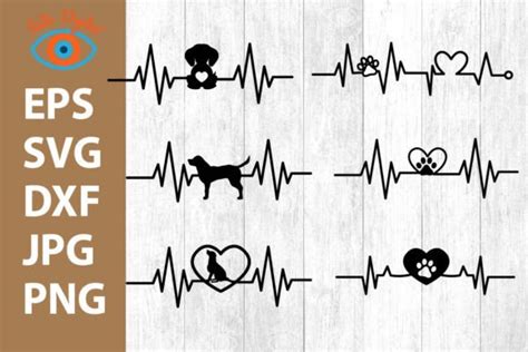 Download 4 Dog Heartbeat DXF Files