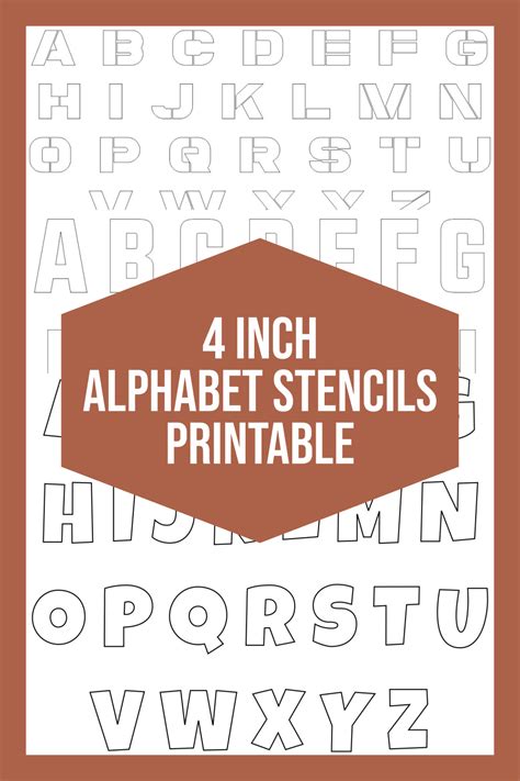 4 Inch Letter Stencils Printable Free