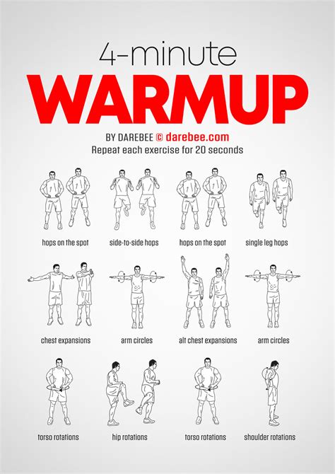 4 Minute Warm Up Exercises