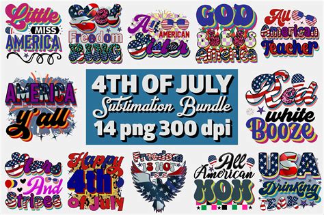 Download 4 Th of July Sublimation Commercial Use DXF Files
