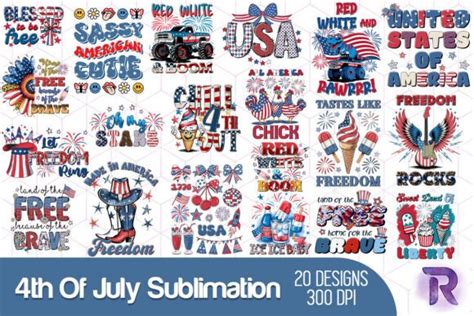 Download 4 Th of July Sublimation Crafts