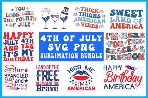 Download 4 Th of July Sublimation Cut Files
