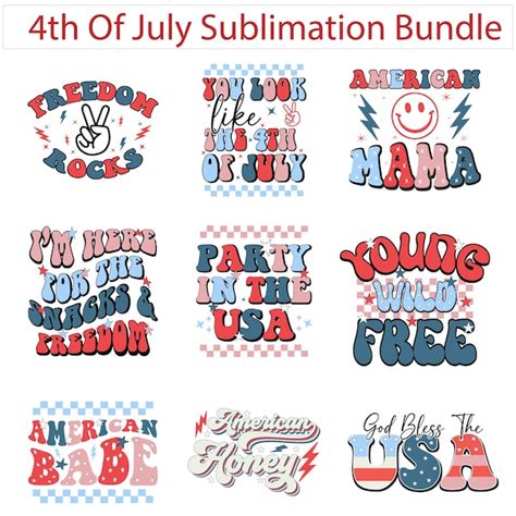 Download 4 Th of July Sublimation Files Free PSD Mockups
