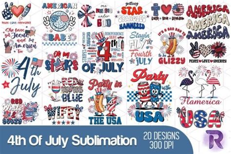 Download 4 Th of July Sublimation Images