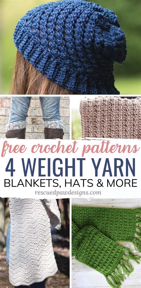 4 Weight Yarn Crochet Patterns Free