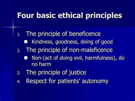 4 basic ethical principles