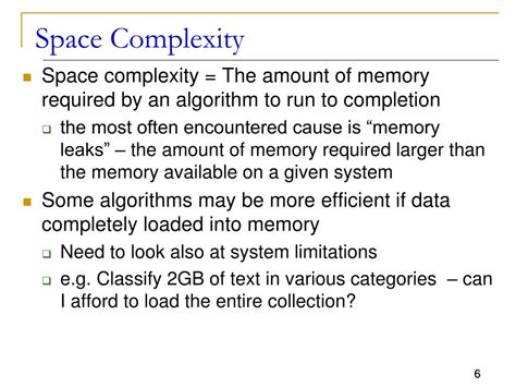 4 define space complexity of an algorithm
